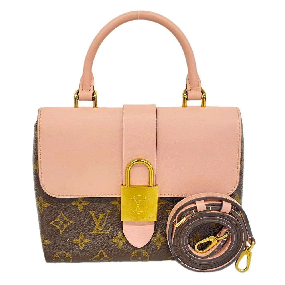 Louis Vuitton Monogram Rocky BB Handbag M44080 Brown Rose Ballerine 2-way bag...